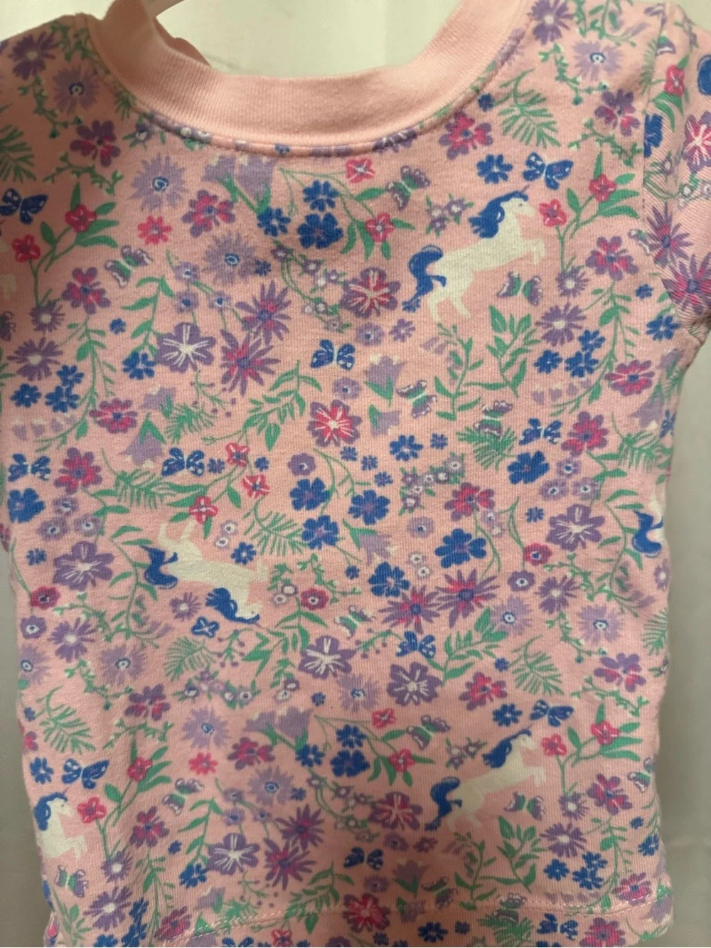 wonder nation Pink Floral & Bird Pajamas
